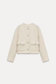 Boucle Button Jacket at Zara