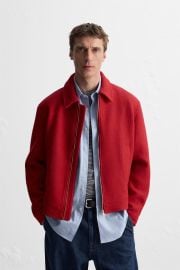 Boucle Wool Blend Jacket at Zara