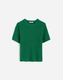 Boucleacute-Knit Crewneck Sweater Tee at Madewell