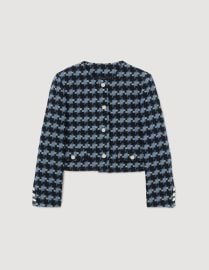 Boulogne Cropped houndstooth tweed jacket - Jackets Blazers Paris at Sandro