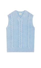 Bound Acid Wash Chain Vest In Sky Blue at Revolve