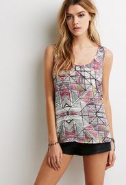 Bow-Back Abstract Print Top at Forever 21