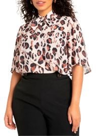 Bow Blouse With Flutter Sleeve (Plus Size) at Belk