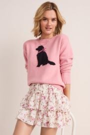 Bow Dog Graphic Pullover Sweater at Francescas