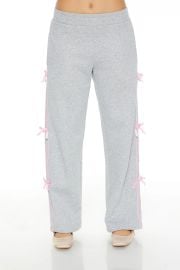 Bow Fleece Sweatpants at Forever 21