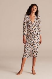 Bow Fleur Silk Blend Dress  at Rebecca Taylor