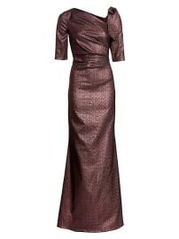 Bow Metallic Gown at Saks Fifth Avenue