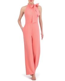 Bow-Neck Halter Jumpsuit - Vince Camuto at Vince Camuto