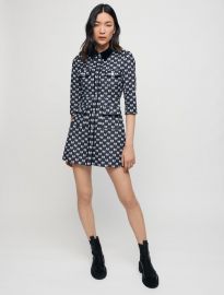 Bow Print Jacquard Dress by Maje at Maje