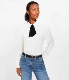 Bow Relaxed Shirt at Loft