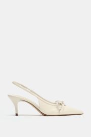 Bow Slingback Shoes at Zara