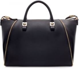 Bowling bag with zips at Zara