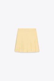 Box Pleat Knit Mini Skirt at Zara
