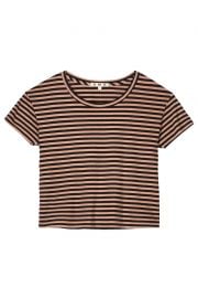 Boxy Tee in Adobe Stripe at Gretta Sloane