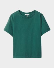 Boxy Washed Cotton Tee at Neiman Marcus