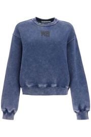 Boxy crewneck sweatshirt ALEXANDER WANG Woman Tg XXS 4CC3241518 424A BLUE eBay at eBay