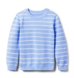 Boy French Blue Stripe Striped Textured Sweater by Janie and Jack at Janie and Jack