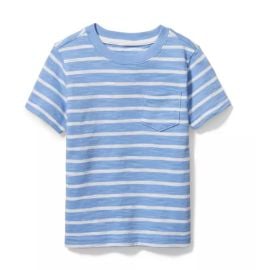 Boy Ocean Air Stripe Striped Slub Pocket Tee by Janie and Jack at Janie and Jack