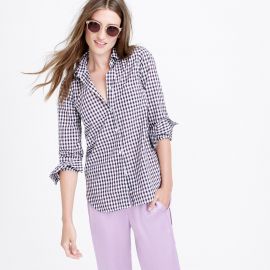 Boy shirt in mini gingham f at J. Crew