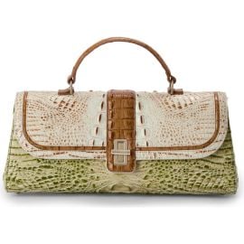 Brahmin Dayan Colorblock Croc Embossed Leather Top Handle Bag at Nordstrom