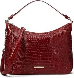 Brahmin Heather Shoulder Bag Red Glissandro Handbags com at Amazon