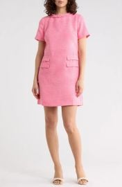 Braided Neck Short Sleeve Shift Dress at Nordstrom Rack