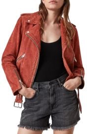 Braided Suede Biker Jacket at Nordstrom