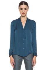 Brana Blouse in blue sea by Theyskens Theory at Forward by Elyse Walker