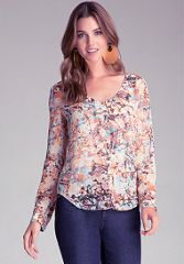 Branch print blouse at Bebe