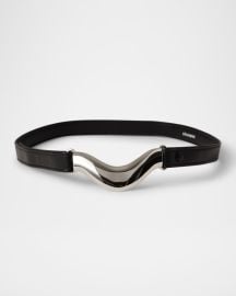 Brancusi Metal Leather Belt at Neiman Marcus