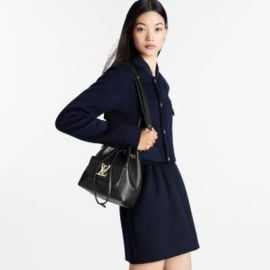 Brand New Louis Vuitton Lockme Black Leather Bucket M57687 Bag wGold Hardware eBay at eBay