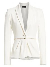 Brandon Maxwell - Wrap Front One-Button Blazer at Saks Fifth Avenue