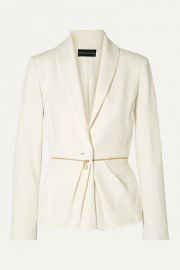 Brandon Maxwell - Zip-embellished pleated twill blazer at Net A Porter