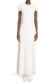 Brandon Maxwell Cape Sleeve Jersey Gown at Nordstrom