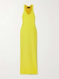 Brandon Maxwell Cara Stretch knit Maxi Dress in Yellow at Net a Porter