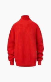 Brandon Maxwell The Dakota Sweater in Flame Orange at Brandon Maxwell