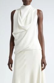 Brandon Maxwell The Lina Draped Silk Top at Nordstrom