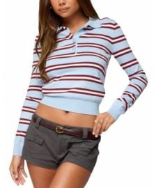 Brayden Striped Polo Sweater at Bloomingdales