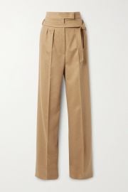 Break belted camel hair wide-leg pants at Net a Porter