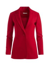 Breann Long Fitted Blazer In Deep Ruby  Alice And Olivia at Alice + Olivia