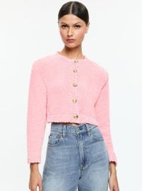 Breanna Cardigan In Rose Quartz Alice Olivia at Alice + Olivia