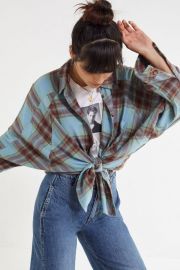 Brendan Drapey Flannel Button-Down Shirt by Urban Outfitters at Urban Outfitters