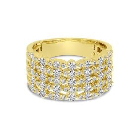 Brevani 5 Row Diamond Band - Beard Fine Jewelery at Beard Fine Jewelery