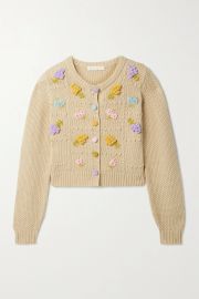 Briallon embroidered knitted cardigan at Net a Porter