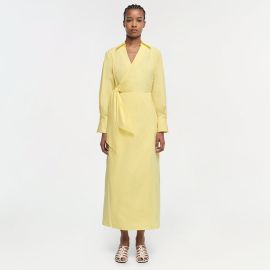 Briar Draped Midi Dress - Pineapple Yellow SIMKHAI at Simkhai