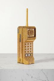 Brick Phone crystal-embellished gold-tone clutch at Net a Porter