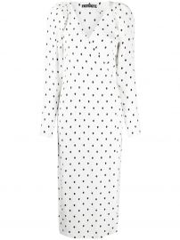 Bridget Polka-Dot Wrap Midi Dress by Rotate at Farfetch