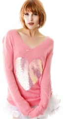 Brigettes heart vneck sweater at Dolls Kill