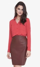 Bright Salmon Convertible Sleeve Portofino Shirt at Express