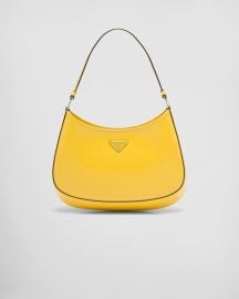 Bright Yellow N Prada Cleo brushed leather shoulder bag Prada at Prada